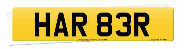 Registration number HAR 83R